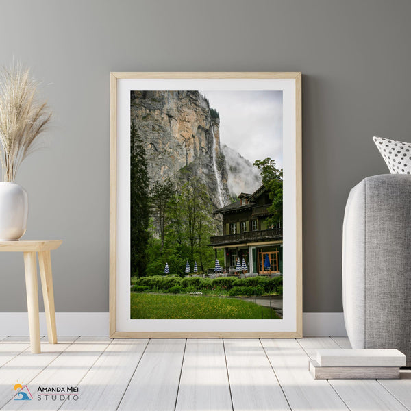 Swiss hotel below Trümmelbach Falls - Lauterbrunnen, Switzerland