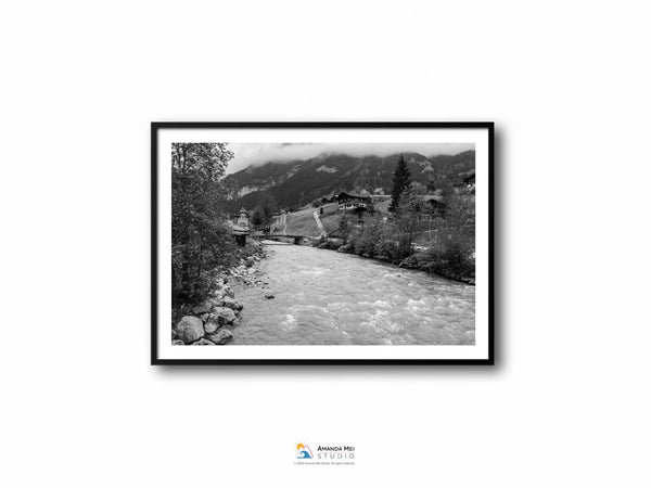 River through Grindelwald - Grindelwald, Switzerland