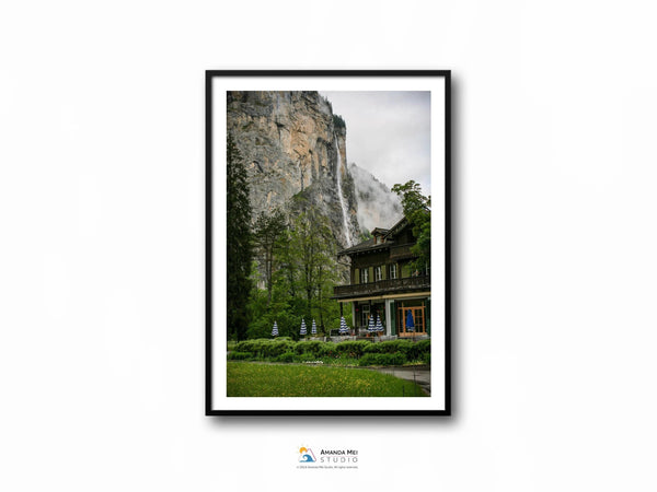 Swiss hotel below Trümmelbach Falls - Lauterbrunnen, Switzerland