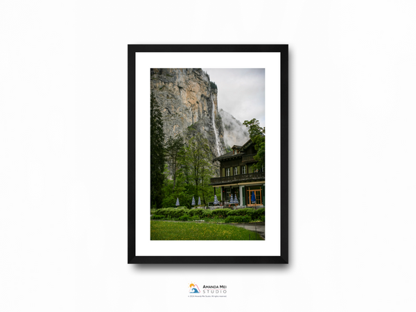 Swiss hotel below Trümmelbach Falls - Lauterbrunnen, Switzerland