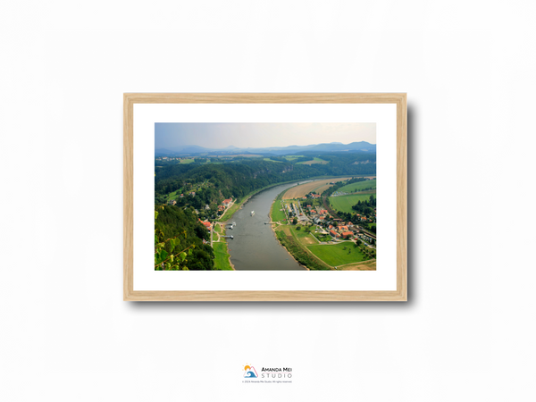 View of the Elbe River - Saxon Switzerland, Germany