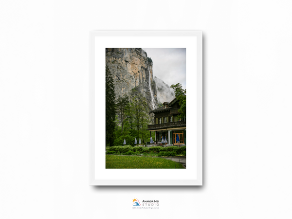 Swiss hotel below Trümmelbach Falls - Lauterbrunnen, Switzerland