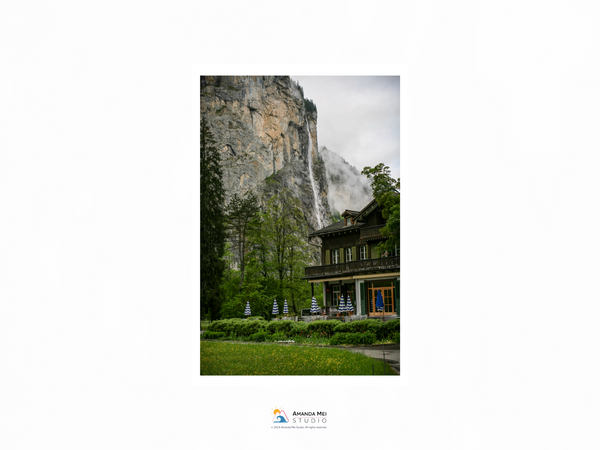 Swiss hotel below Trümmelbach Falls - Lauterbrunnen, Switzerland