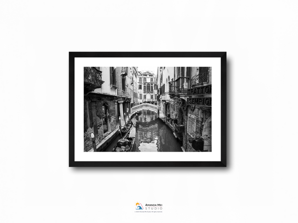 The Canals of Venice Black & White - Venice, Italy