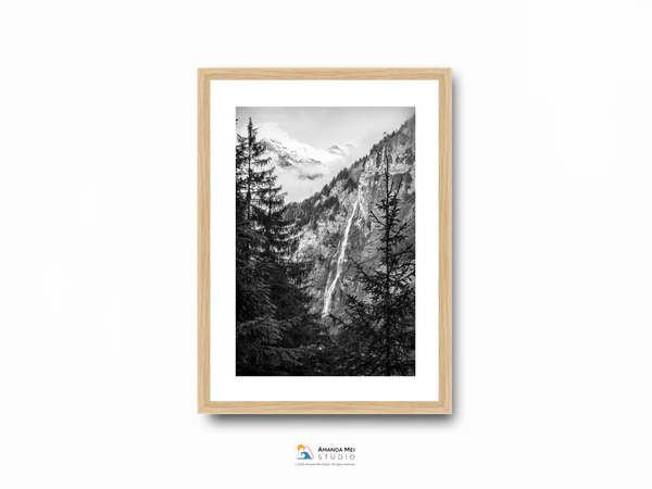 Trümmelbach Falls Black & White - Lauterbrunnen, Switzerland