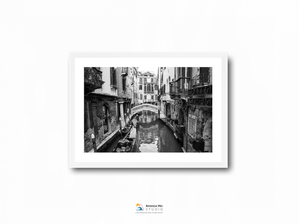 The Canals of Venice Black & White - Venice, Italy