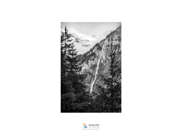 Trümmelbach Falls Black & White - Lauterbrunnen, Switzerland