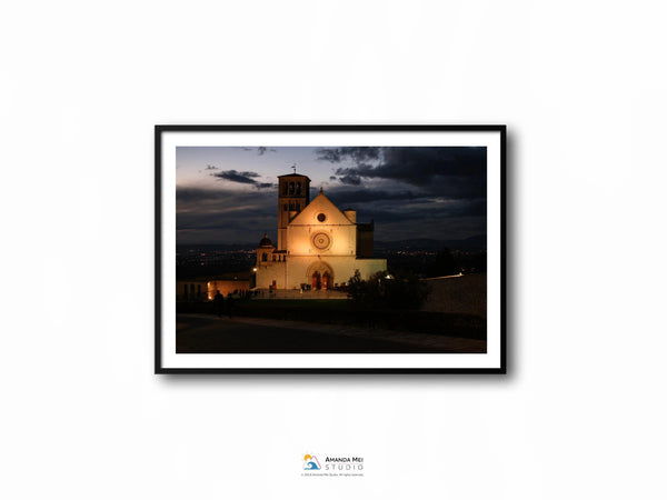 Basilica of Saint Francis of Assisi at Night - Assisi, Italy